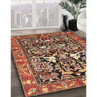 Traditional Saffron Red Persian Rug, tr1214