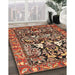 Machine Washable Traditional Saffron Red Rug in a Family Room, wshtr1214