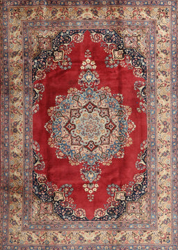 Machine Washable Traditional Tomato Red Rug, wshtr1215