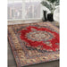 Traditional Red Medallion Rug in Family Room, tr1215