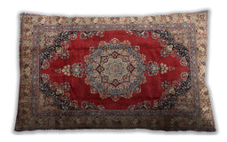 Traditional Classic Rectangular Tomato Red Lumbar Throw Pillow, 13 inch by 19 inch, lbtr1215