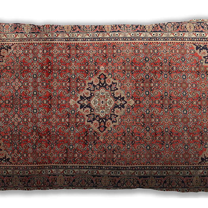 Traditional Classic Rectangular Saffron Red Lumbar Throw Pillow, 13 inch by 19 inch, lbtr1218