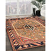 Machine Washable Traditional Dark Sienna Brown Rug in a Family Room, wshtr1219