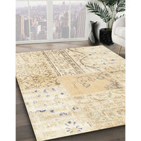 Traditional Vanilla Gold Patchwork Rug, tr121