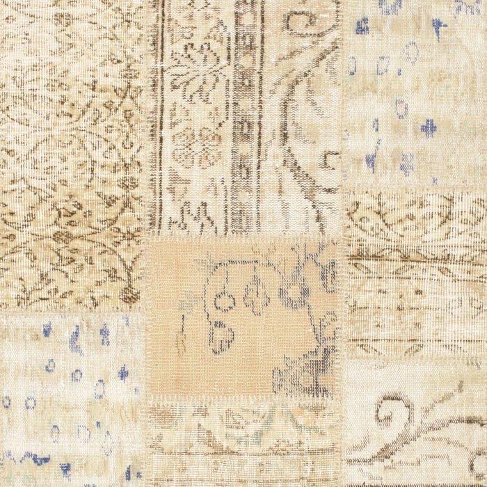 Traditional Vanilla Gold Patchwork Rug, tr121