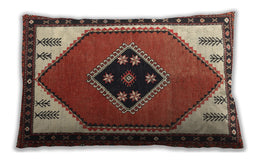 Traditional Classic Rectangular Tomato Red Lumbar Throw Pillow, 13 inch by 19 inch, lbtr1221