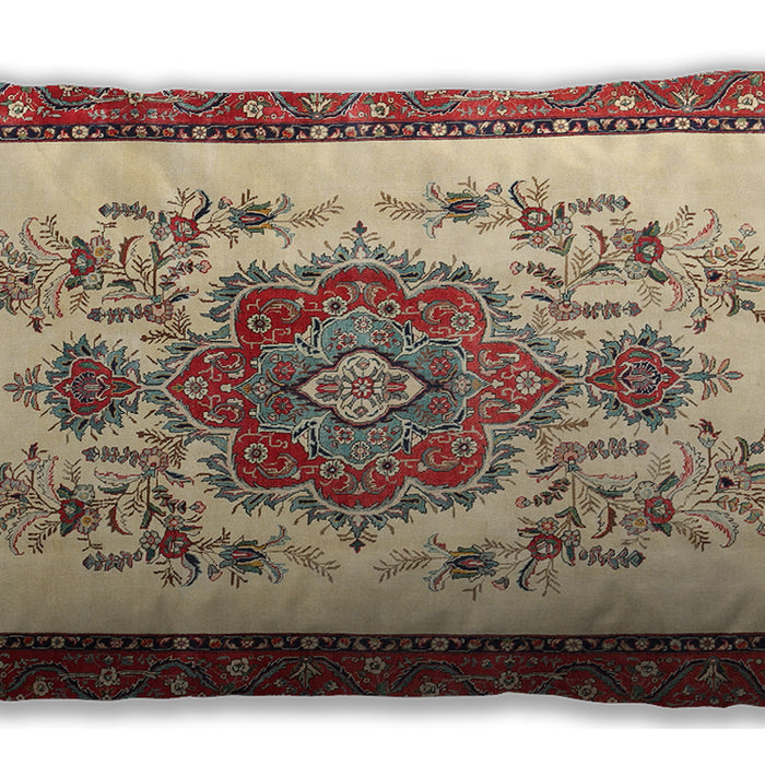 Traditional Classic Rectangular Brown Gold Lumbar Throw Pillow, 13 inch by 19 inch, lbtr1222