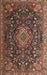 Machine Washable Traditional Orange Brown Rug, wshtr1223