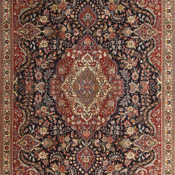 Traditional Orange Brown Medallion Rug, tr1223