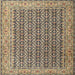 Square Traditional Coffee Brown Persian Rug, tr1225