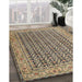 Traditional Coffee Brown Persian Rug in Family Room, tr1225