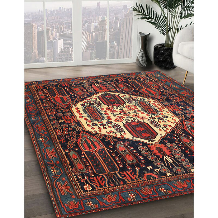 Machine Washable Traditional Brown Rug in a Family Room, wshtr1226
