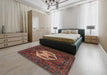 Traditional Brown Medallion Rug in a Bedroom, tr1226