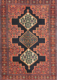 Machine Washable Traditional Rust Pink Rug, wshtr1228