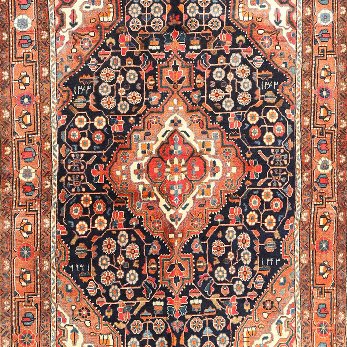 Traditional Saffron Red Medallion Rug, tr1229