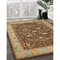 Traditional Saddle Brown Persian Rug, tr122