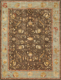 Machine Washable Traditional Saddle Brown Rug, wshtr122