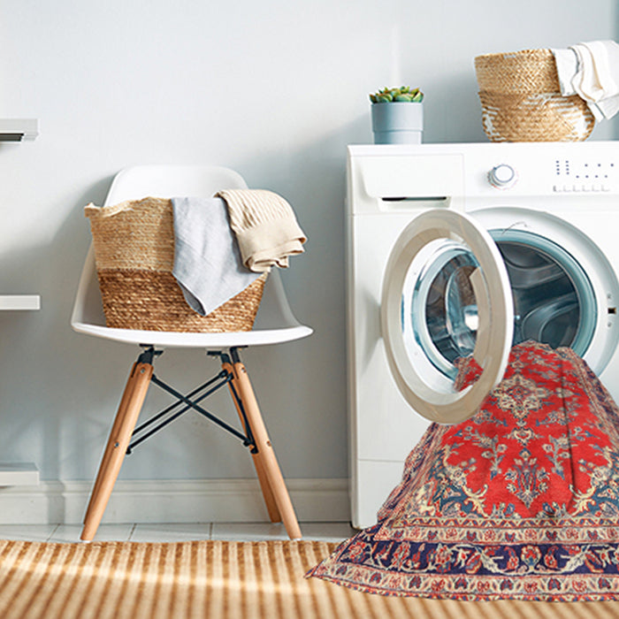 Machine Washable Traditional Light French Beige Brown Rug in a Washing Machine, wshtr1231