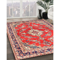 Traditional Light French Beige Brown Medallion Rug, tr1231