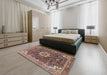 Machine Washable Traditional Camel Brown Rug in a Bedroom, wshtr1232