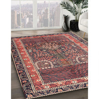 Traditional Brown Red Persian Rug, tr1233
