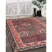 Traditional Brown Red Persian Rug in Family Room, tr1233