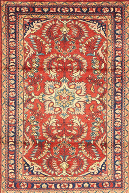 Machine Washable Traditional Sand Brown Rug, wshtr1234