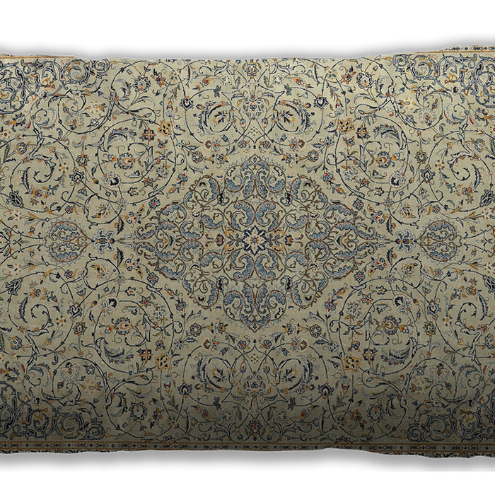Traditional Classic Rectangular Khaki Gold Lumbar Throw Pillow, 13 inch by 19 inch, lbtr1235