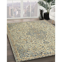 Traditional Khaki Gold Persian Rug, tr1235