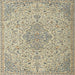 Square Traditional Khaki Gold Persian Rug, tr1235