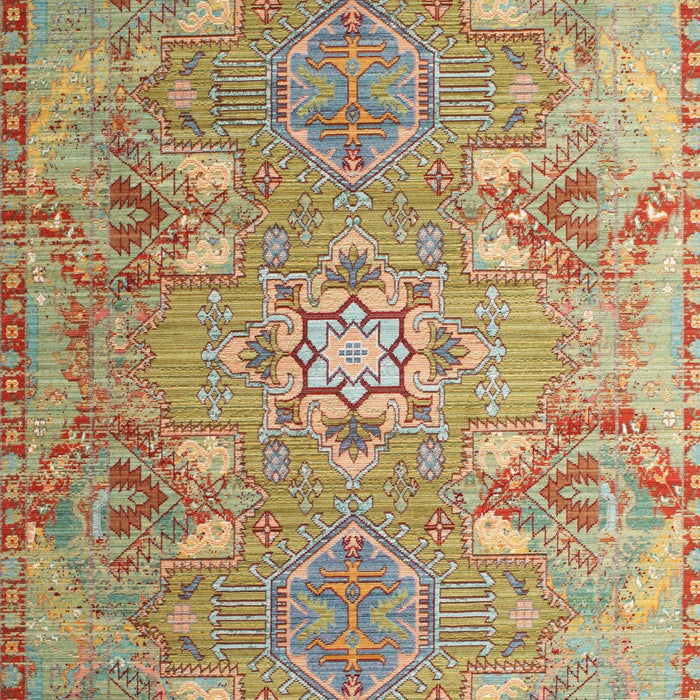 Machine Washable Traditional Red Rug, wshtr1236