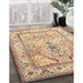 Traditional Brown Gold Persian Rug in Family Room, tr1237