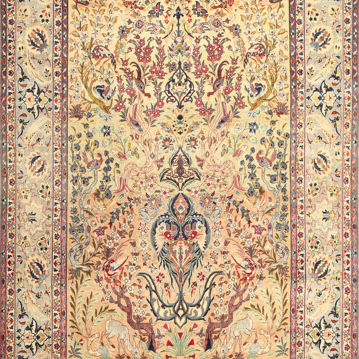 Traditional Brown Gold Persian Rug, tr1237