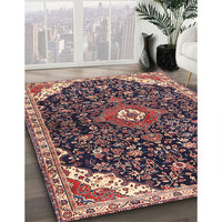 Traditional Light Copper Gold Medallion Rug, tr1238