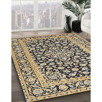 Traditional Brown Gold Persian Rug, tr1239