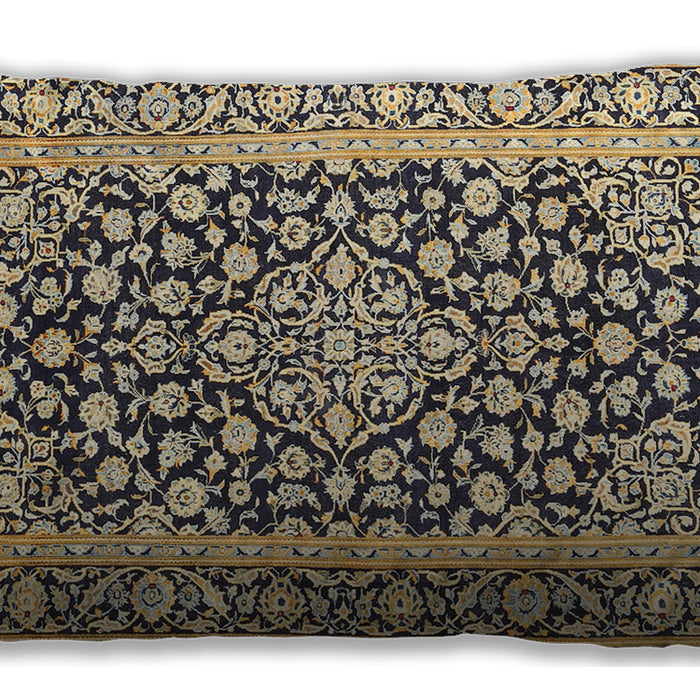 Traditional Classic Rectangular Brown Gold Lumbar Throw Pillow, 13 inch by 19 inch, lbtr1239
