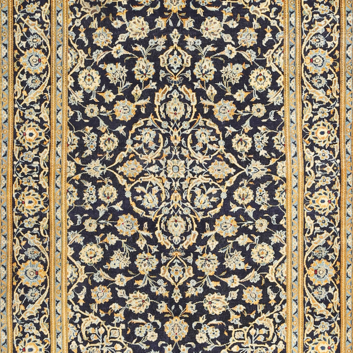 Machine Washable Traditional Brown Gold Rug, wshtr1239