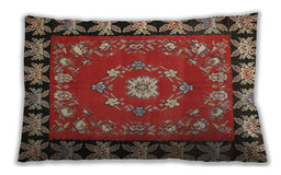 Traditional Classic Rectangular Dark Almond Brown Lumbar Throw Pillow, 13 inch by 19 inch, lbtr123