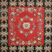 Square Traditional Dark Almond Brown Persian Rug, tr123