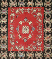 Machine Washable Traditional Dark Almond Brown Rug, wshtr123