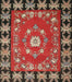 Machine Washable Traditional Dark Almond Brown Rug, wshtr123