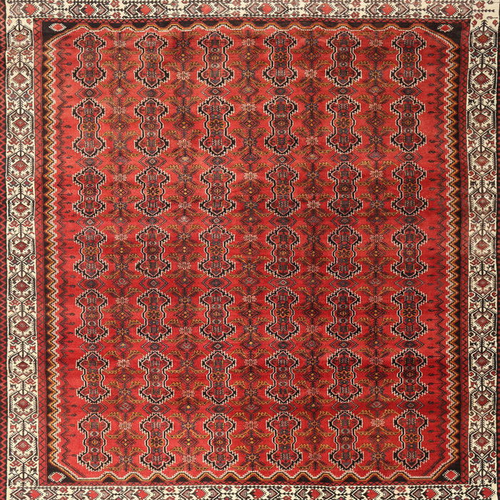 Square Traditional Rust Pink Persian Rug, tr1240