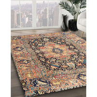 Traditional Reddish Brown Animal Rug, tr1241