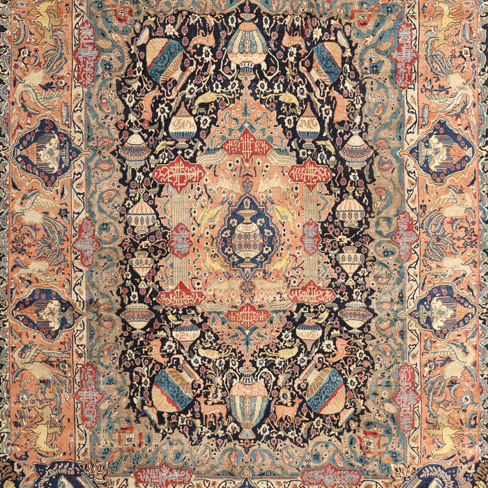 Traditional Reddish Brown Animal Rug, tr1241