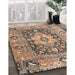 Traditional Reddish Brown Animal Rug in Family Room, tr1241