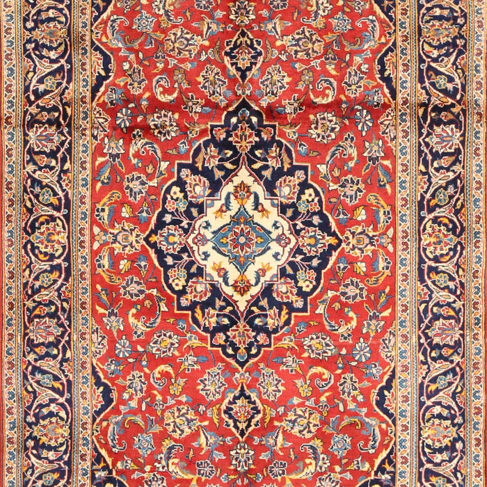 Traditional Brown Red Medallion Rug, tr1245