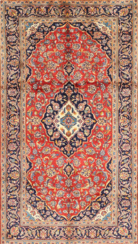 Machine Washable Traditional Brown Red Rug, wshtr1245