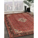 Machine Washable Traditional Rust Pink Rug in a Family Room, wshtr1246