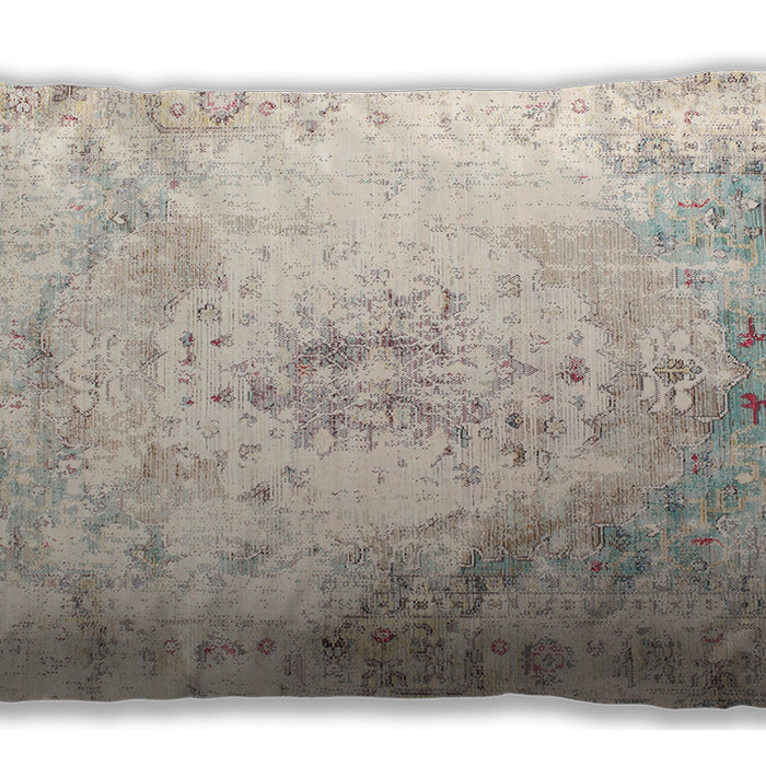 Traditional Classic Rectangular Tan Brown Lumbar Throw Pillow, 13 inch by 19 inch, lbtr1248