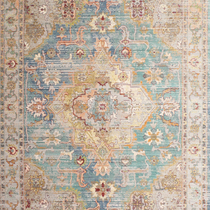 Traditional Camel Brown Medallion Rug, tr1249
